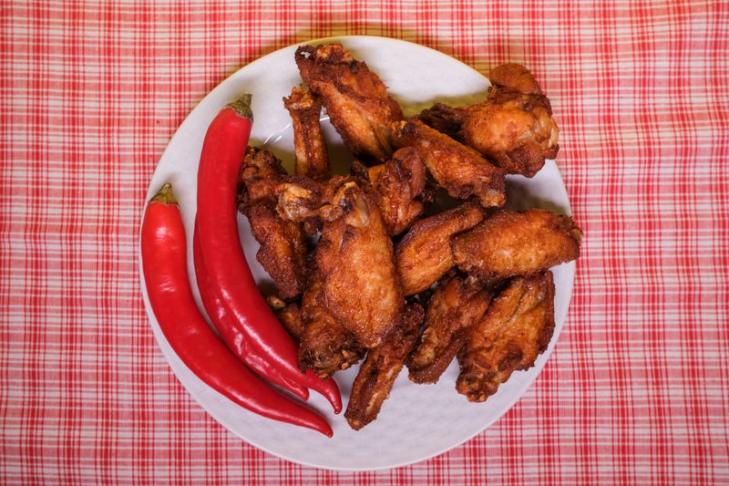 Signature east coast wings dish with dipping sauce
